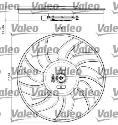 Ventilátor chladenia motora VALEO