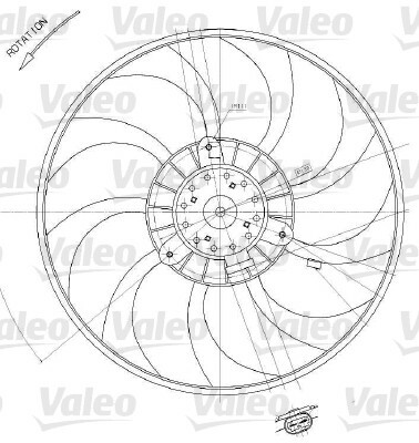 Ventilátor chladenia motora VALEO