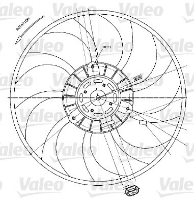 Ventilátor chladenia motora VALEO