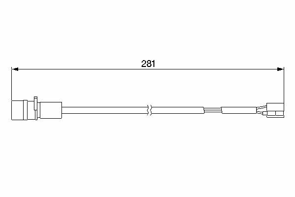 Výstrażný kontakt opotrebenia brzdového oblożenia BOSCH