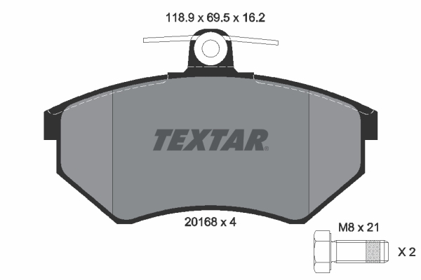 Sada brzdových platničiek kotúčovej brzdy TEXTAR