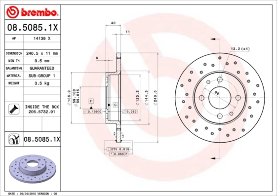 Brzdový kotúč BREMBO