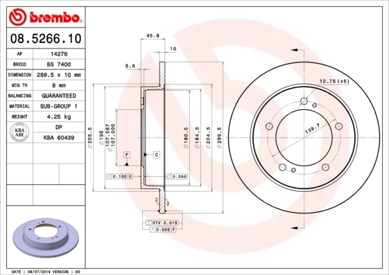 Brzdový kotúč BREMBO