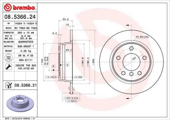 Brzdový kotúč BREMBO