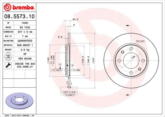 Brzdový kotúč BREMBO