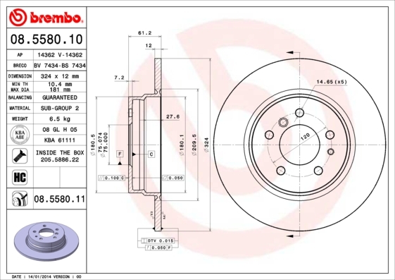 Brzdový kotúč BREMBO