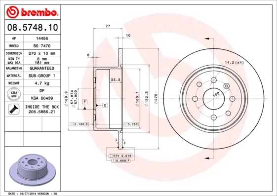 Brzdový kotúč BREMBO