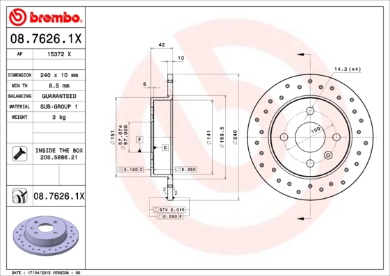 Brzdový kotúč BREMBO