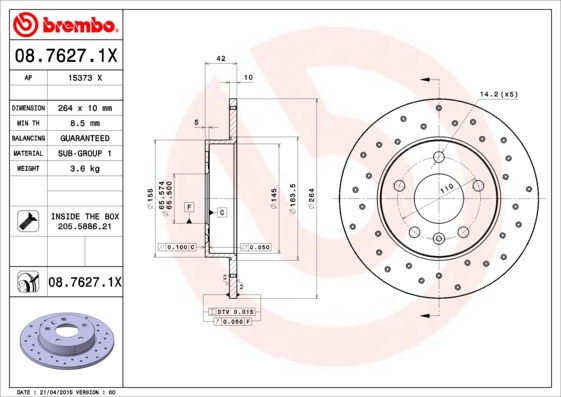 Brzdový kotúč BREMBO