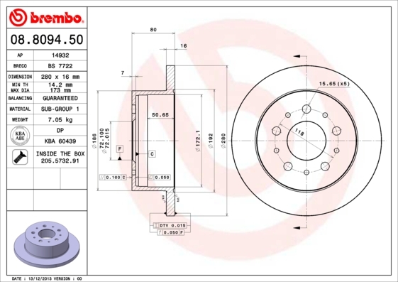 Brzdový kotúč BREMBO