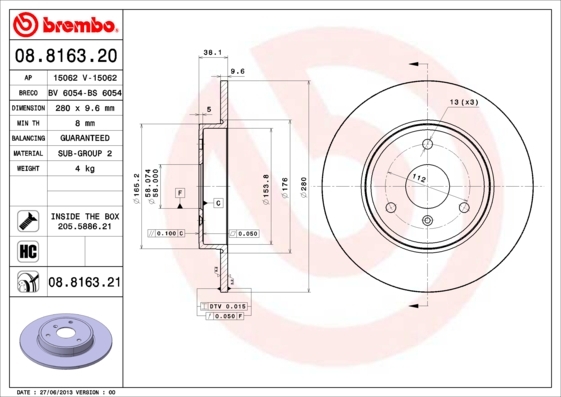 Brzdový kotúč BREMBO