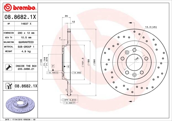 Brzdový kotúč BREMBO