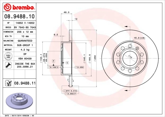 Brzdový kotúč BREMBO