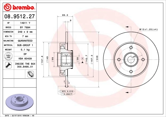 Brzdový kotúč BREMBO