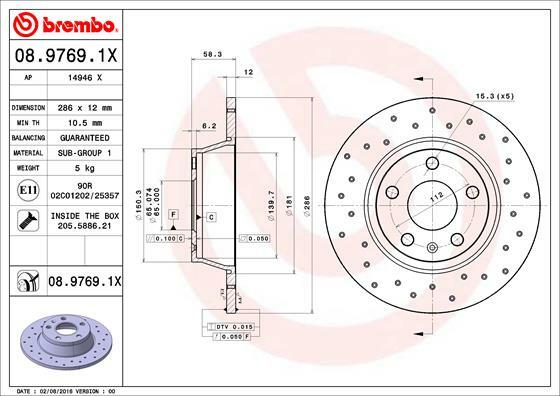 Brzdový kotúč BREMBO