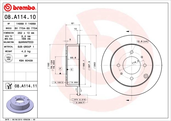 Brzdový kotúč BREMBO