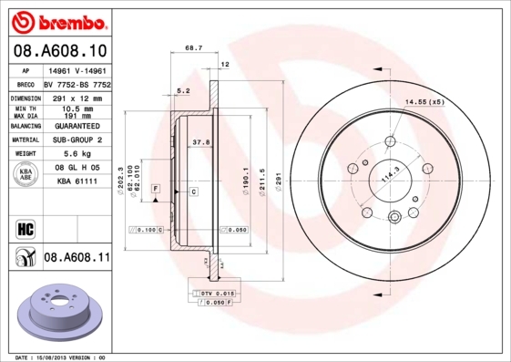 Brzdový kotúč BREMBO