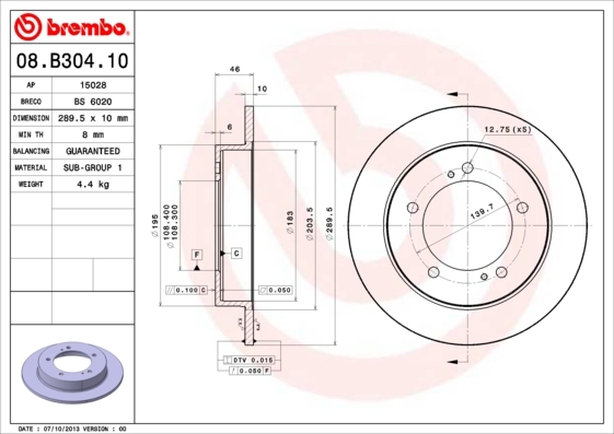 Brzdový kotúč BREMBO