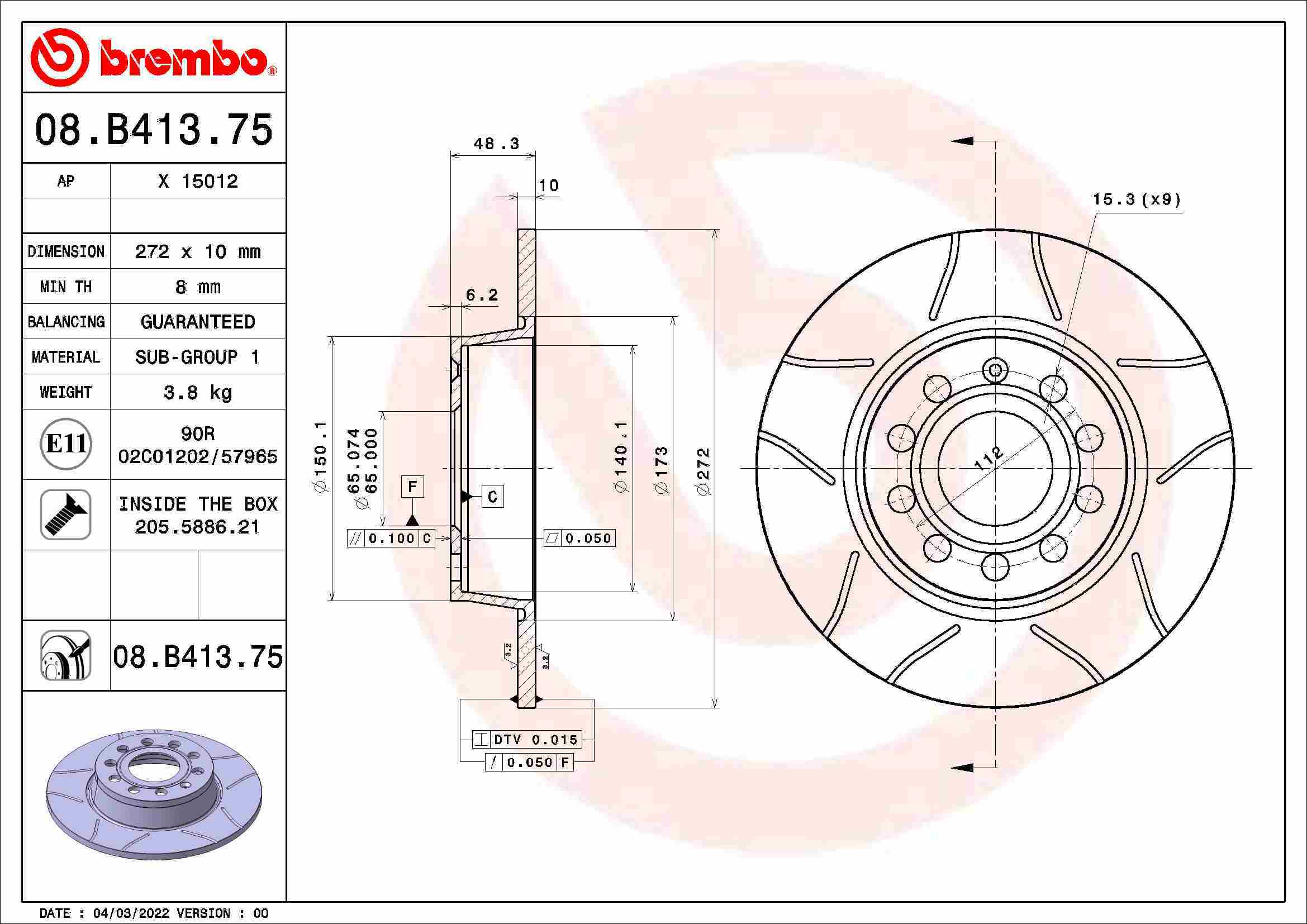 Brzdový kotúč BREMBO