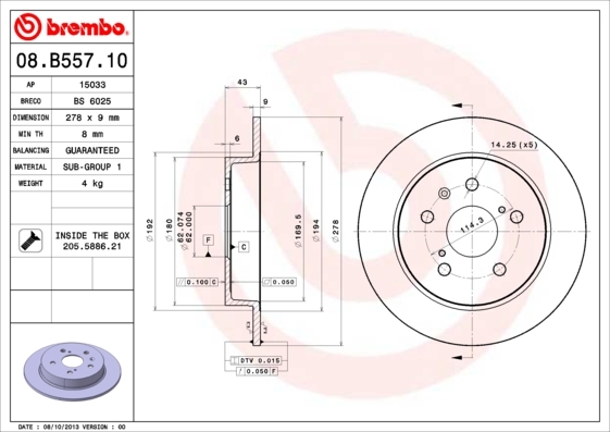 Brzdový kotúč BREMBO