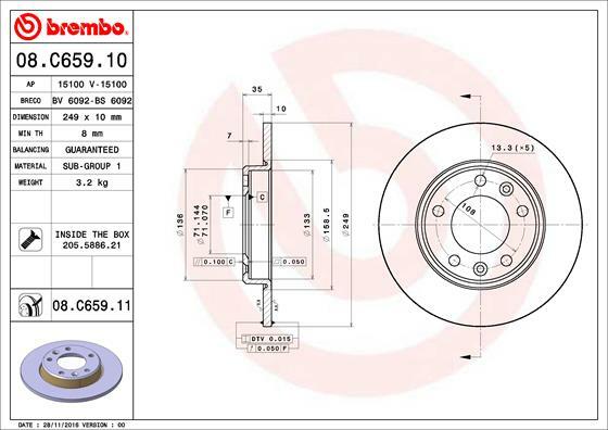 Brzdový kotúč BREMBO