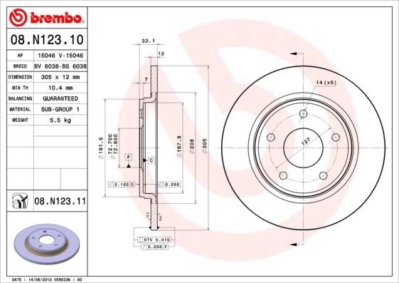 Brzdový kotúč BREMBO