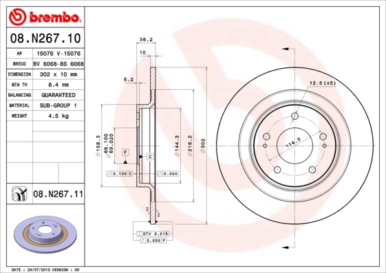 Brzdový kotúč BREMBO