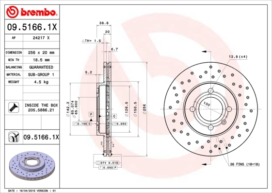 Brzdový kotúč BREMBO