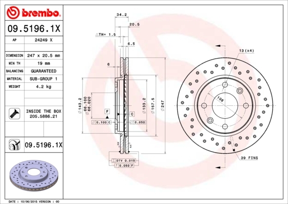 Brzdový kotúč BREMBO