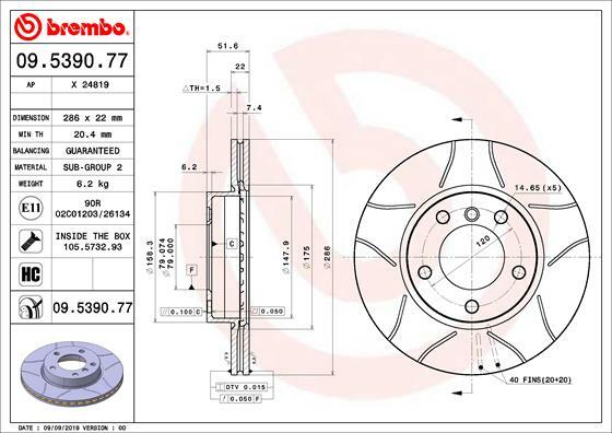 Brzdový kotúč BREMBO