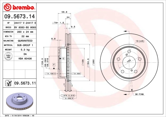 Brzdový kotúč BREMBO