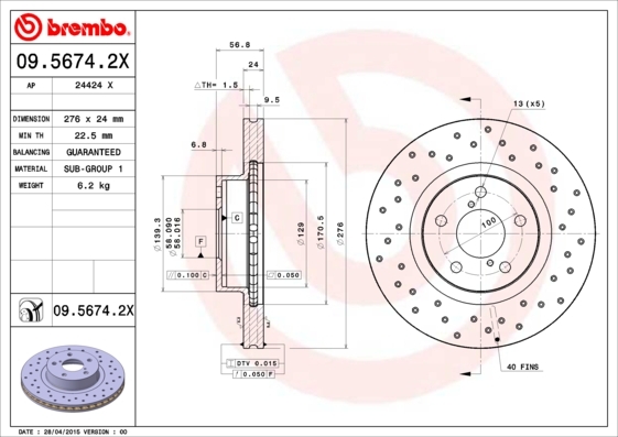 Brzdový kotúč BREMBO