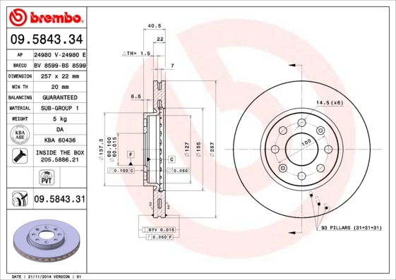 Brzdový kotúč BREMBO