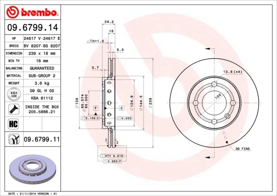 Brzdový kotúč BREMBO