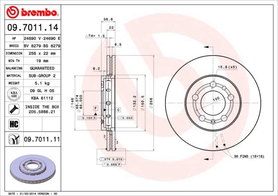 Brzdový kotúč BREMBO