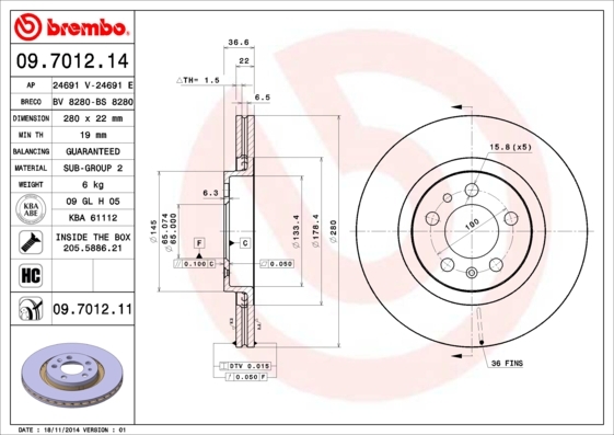 Brzdový kotúč BREMBO