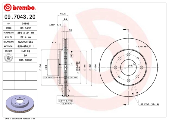 Brzdový kotúč BREMBO