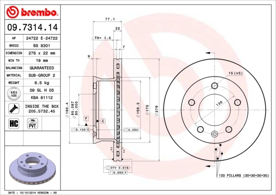 Brzdový kotúč BREMBO