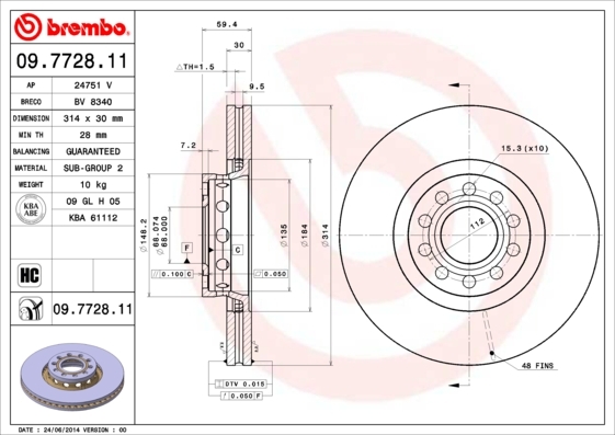 Brzdový kotúč BREMBO