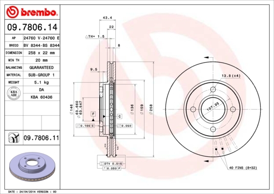 Brzdový kotúč BREMBO