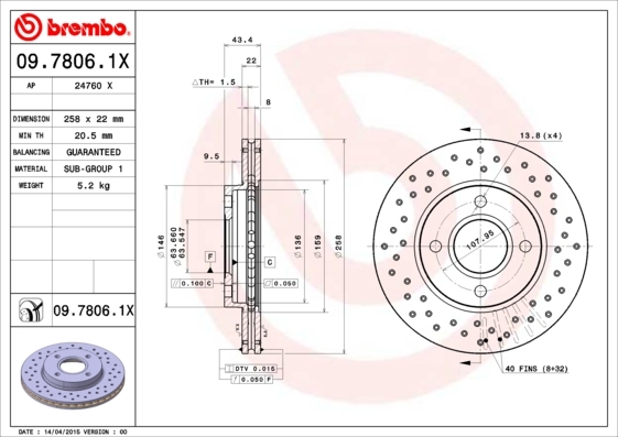 Brzdový kotúč BREMBO