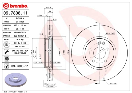 Brzdový kotúč BREMBO