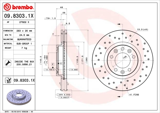 Brzdový kotúč BREMBO