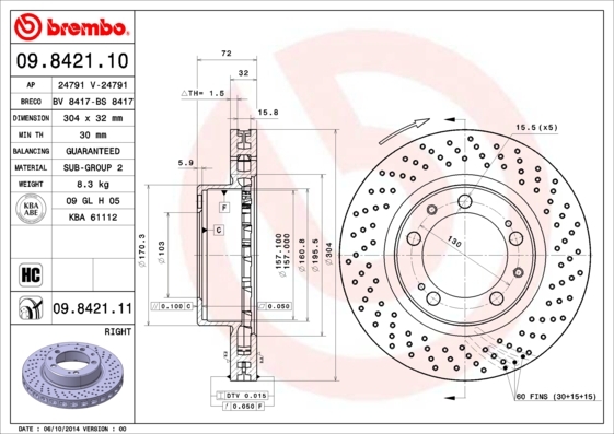 Brzdový kotúč BREMBO