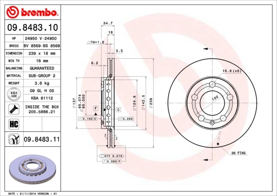 Brzdový kotúč BREMBO