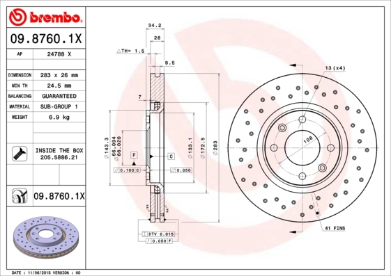 Brzdový kotúč BREMBO