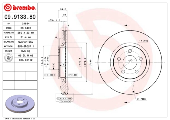 Brzdový kotúč BREMBO