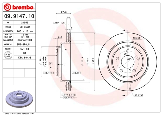 Brzdový kotúč BREMBO