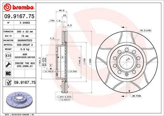 Brzdový kotúč BREMBO