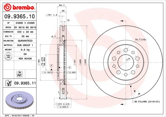 Brzdový kotúč BREMBO